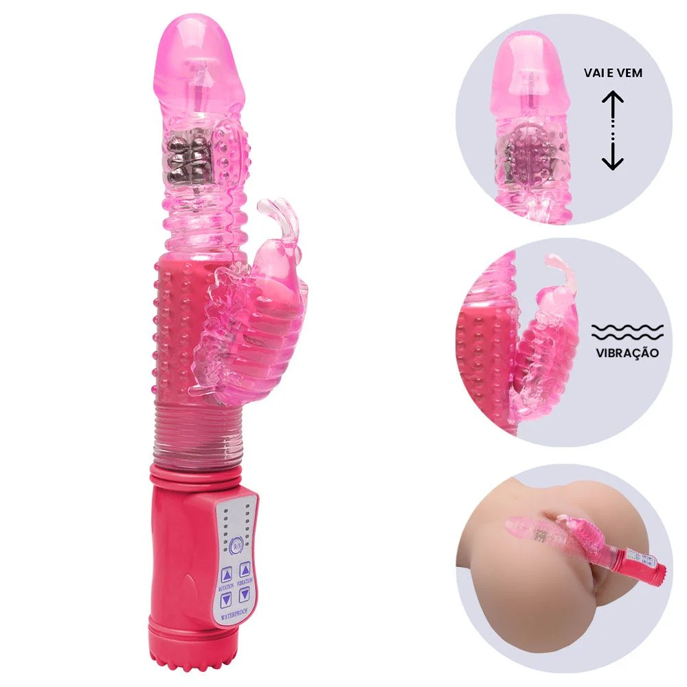 Vibrador Jack Rabbit Vai E Vem 36 Vibrações Rosa - Imagem 7